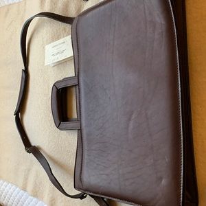 Vintage Joseph Daniel leather briefcase with shoulder strap